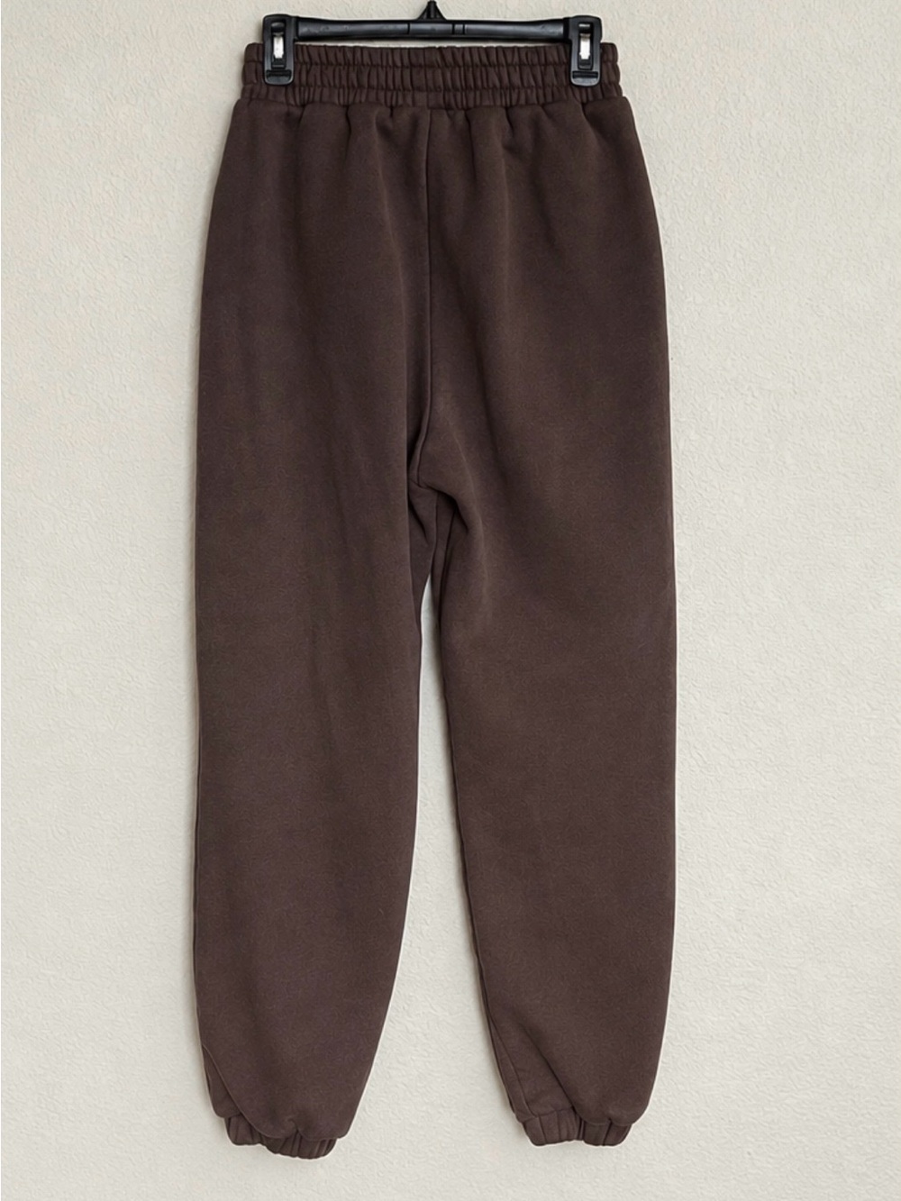 Comfrt Relaxed Brown Fleece Joggers with Elastic Waist - Picture 2 of 6